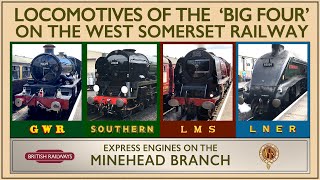 EXPRESS PASSENGER locomotives from THE BIG FOUR in action at BISHOPS LYDEARD on the WEST SOMERSET [upl. by Coster]