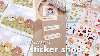 🌱 starting a sticker shop  how i started my small business GIVEAWAY [upl. by Egin799]