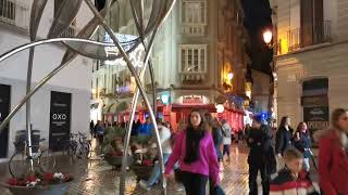 HD Christmas lights walk city center MÁLAGA Spain 9 diciembre 2022 [upl. by Beore694]