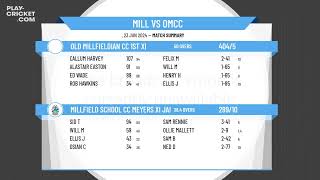 Millfield School CC Meyers XI Jamboree Team v Old Millfieldian CC 1st XI [upl. by Kravits]