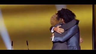 FUNNY Ruud Gullit jokes with Valderrama Gala FIFA Ballon dOr 2012 [upl. by Yevad119]