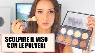 COME SCOLPIRE IL VISO CON LE POLVERI BLUSH TERRA ABBRONZANTE BAKING  Giulia Mapelli [upl. by Kenay]