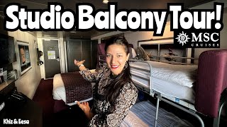 Balcony Stateroom Tour on MSC Meraviglia Cheapest Cruise in United States [upl. by Sharon]