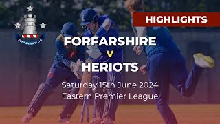 HIGHLIGHTS Forfarshire v Heriots  Eastern Premier League  Saturday 15th June 2024 [upl. by Hymen792]