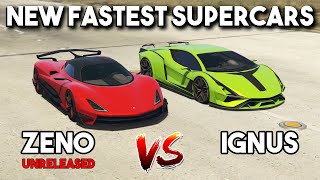 GTA 5 ONLINE  IGNUS VS ZENO NEW FASTEST CARS THE CONTRACT DLC [upl. by Kcirddehs712]