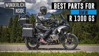 Wunderlich Zubehör für die BMW R1300GS Teil 1 Scheiben Ergonomie Schutzbügel Zusatzscheinwerfer [upl. by Lannie391]