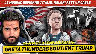 Greta Thunberg soutient Trump et accuse Kamala dêtre complice à Gaza Le Mossad espionne lItalie [upl. by Mialliw]