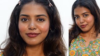 Dusky skin summer glow makeup Trying out new products தமிழ்  HARINI SI [upl. by Wolf418]