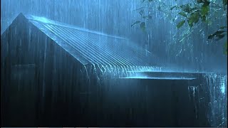 🔴 Rain on tin roof to sleep 247 heavy rain and thunder on metal roof at night [upl. by Bj430]