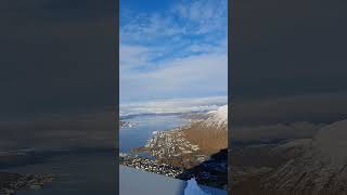 Took cable car to see this spectacular view Fjellheisen Tromso [upl. by Onairpic]