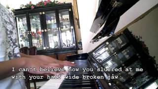 Lady Gaga  Speechless Karaoke Piano Acoustic Instrumental w lyrics no melody [upl. by Solraced]