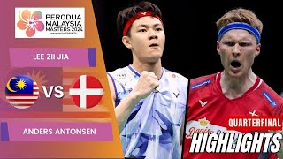 Lee Zii Jia MAS vs Anders Antonsen DEN  QF  Malaysia Masters 2024 [upl. by Aehsrop]