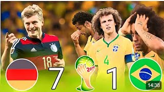 🇩🇪 Germany7 vs 1 🇧🇷 Brazil  World cup quarter finals 2014 [upl. by Glory338]