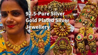 PADI Saravana Store 💖💖❤💝925Pure Silver Gold Plated Silver Jewellery VJMummy gold jewellery [upl. by Jessa219]