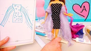 Diseños de moda e ideas para vestidos de Barbie  Muñecas y juguetes con Andre para niñas y niños [upl. by Auqenehs]