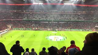 Allianz Arena Mannschaftsaufstellung Bayern gegen Dortmund DFBPOKAL [upl. by Wellesley306]