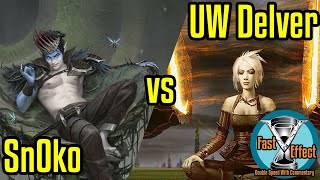 SnOko vs UW Delver  Legacy Magic the Gathering wCommentary  Fast Effect [upl. by Davina]