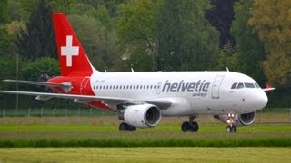 Helvetic Airbus A319  First landing in Berne HD [upl. by Kieger]