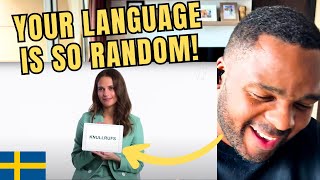 Brit Reacts to Alicia Vikander Teaches You Swedish Slang  Vanity Fair [upl. by Graner]