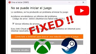 SOLUCIÓN ERROR DEFINITIVO FIX EASY ANTI CHEAT ERROR CODE 30005  2024 [upl. by Akenom43]