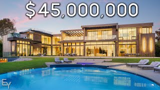 Inside a 45000000 Los Angeles Modern Mega Mansion with an Outdoor SPA [upl. by Hallerson17]