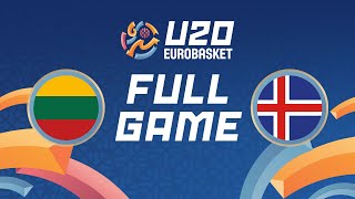 Group Phase  Lithuania v Iceland  Full Basketball Game  FIBA U20 EuroBasket 2024 [upl. by Eyllom429]