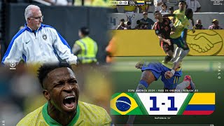 🇧🇷 Brésil fait match nul 11contre Colombie et affrontera lUruguay en quart Colombie vs Panama [upl. by Notreve]