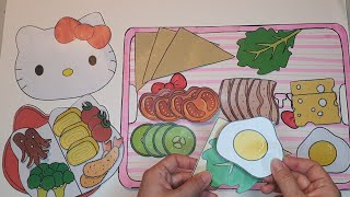 paper cooking❤️ picnic lunch box making 소풍도시락 만들기 👄mukbang asmr [upl. by Shinberg]