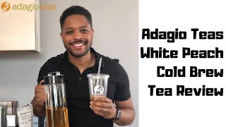 Adagio Teas White Peach Iced Tea Cold Brew Review  Loose Leaf Tea Blend in a Pouch [upl. by Ynamrej924]