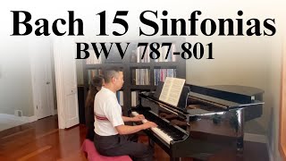 Bach 15 Sinfonias BWV 787801 played by Jefferson Lin [upl. by Nosneb]