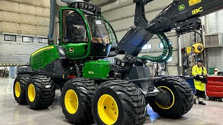 JOHN DEERE forest machine manufacturing part 12 subtitled [upl. by Atirres]