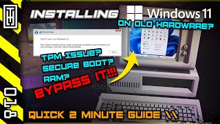 🖥 How to Install Windows 11 On ANY Computer old hardware WO Restrictions TPM RAM Secure Boot [upl. by Suzanne]