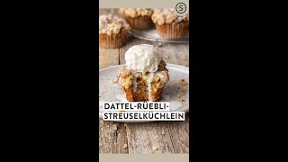 DattelRüebliStreuselküchlein – Rezept von Streusel [upl. by Giacomo]