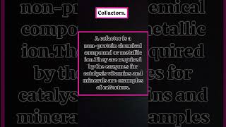 cofactor biology [upl. by Huberto]