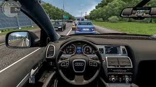 Audi Q7 1St Gen  City Car Driving Steering Wheel  Normal Driving [upl. by Silda]