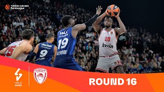 ASVELOlympiacos  Round 16 Highlights  202324 Turkish Airlines EuroLeague [upl. by Ventre]