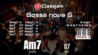 Bossa nova Backing track in G major  130 BPM [upl. by Haonam]