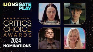 2024 Critics Choice Awards Nominees Announcement  Who Will Win  lionsgateplay [upl. by Sacken]