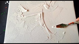 How I Textured Canvas with Gesso for my Abstract Paintings  Demonstration [upl. by Fleta894]