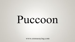 How To Say Puccoon [upl. by Konopka]