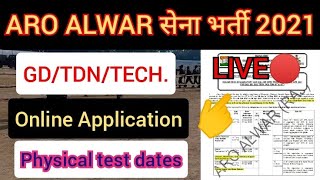 खुशखबरी  ARO ALWAR सेना भर्ती 2021 Finally notification कब जारी होगा [upl. by Lejeune273]