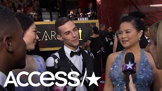 2018 Oscars Adam Rippon amp Mirai Nagasu Freak Out Meeting Star Wars Kelly Marie Tran  Access [upl. by Ojyllek]