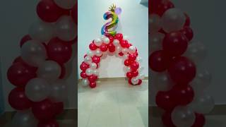 Simple balloon decoration at home shorts balloondecoration [upl. by Stronski]