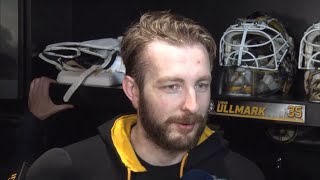 Linus Ullmark on trying to fight Tkachuk [upl. by Lyrred862]