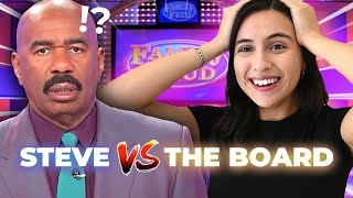 STEVE HARVEY MOCKED BY THE BOARD  Family Feud  Reaction [upl. by Yehudit335]