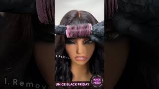 Are you still cutting your own bangs Try a natural wig with air bangs ft UNICE AMAZON [upl. by Ferne789]