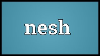 Nesh Meaning [upl. by Odel]