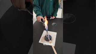 Flame test of different metals shorts shortsfeed [upl. by Mirak]