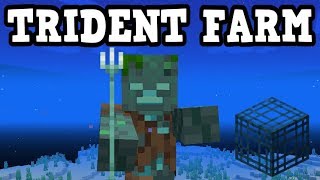 Minecraft  How To Farm Tridents EASILY Drowned Spawner [upl. by Bilac575]