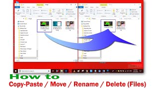 How to copy paste move rename delete files to another folder in Windows 10 [upl. by Suiramad884]